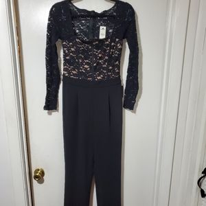 Express Square neck lace jumpsuit